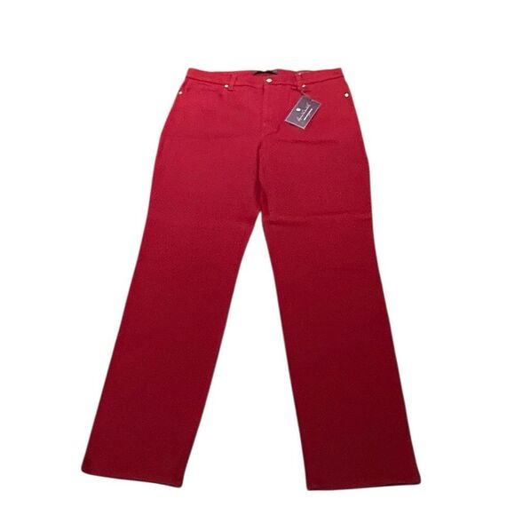 Gloria Vanderbilt Red Amanda Supreme Stretch Jeans, Size 16, NWT - Picture 1 of 12